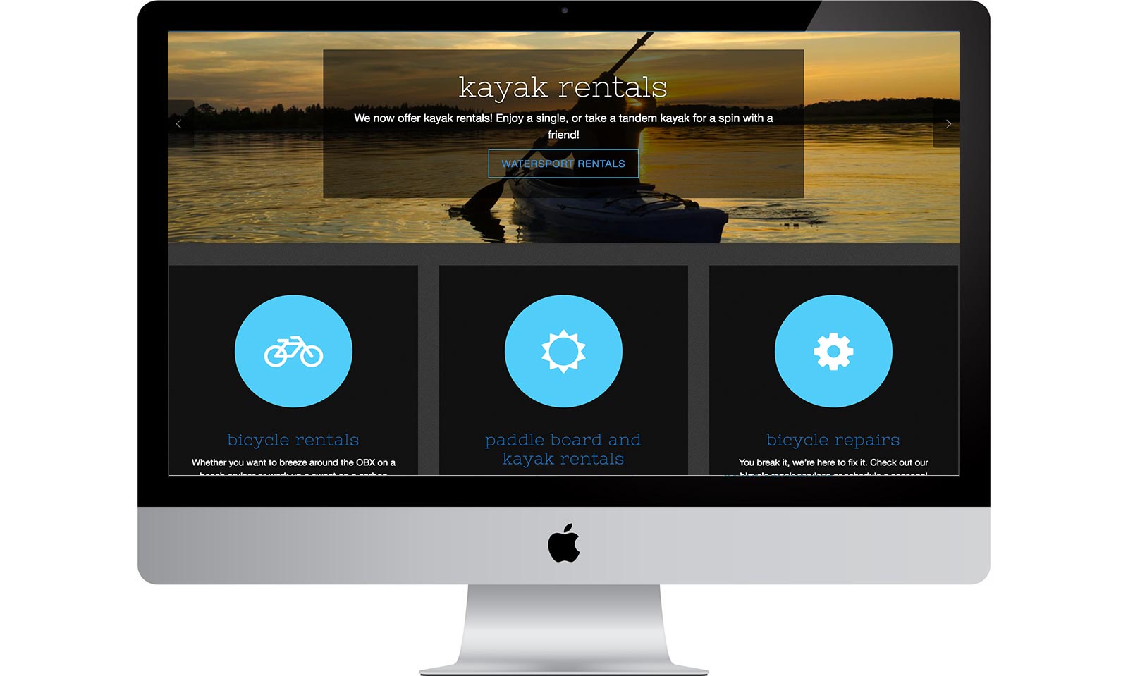 OBX-Bicycle-Website OBX Bicycle Website Desktop View