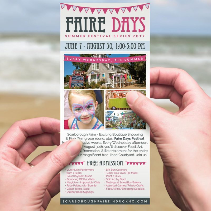 Scarborough Faire Rack Card Design