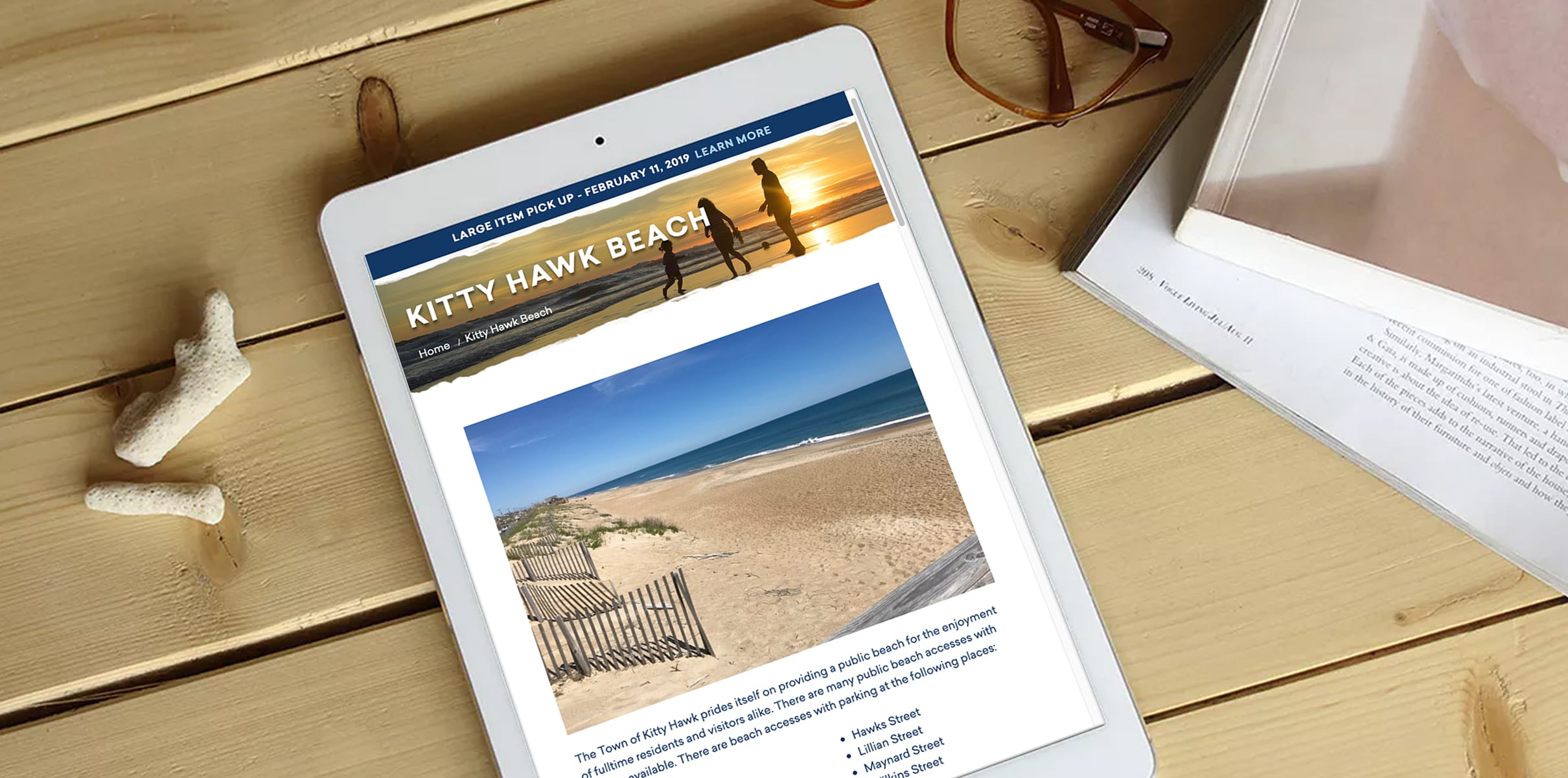 Town of Kitty Hawk website content