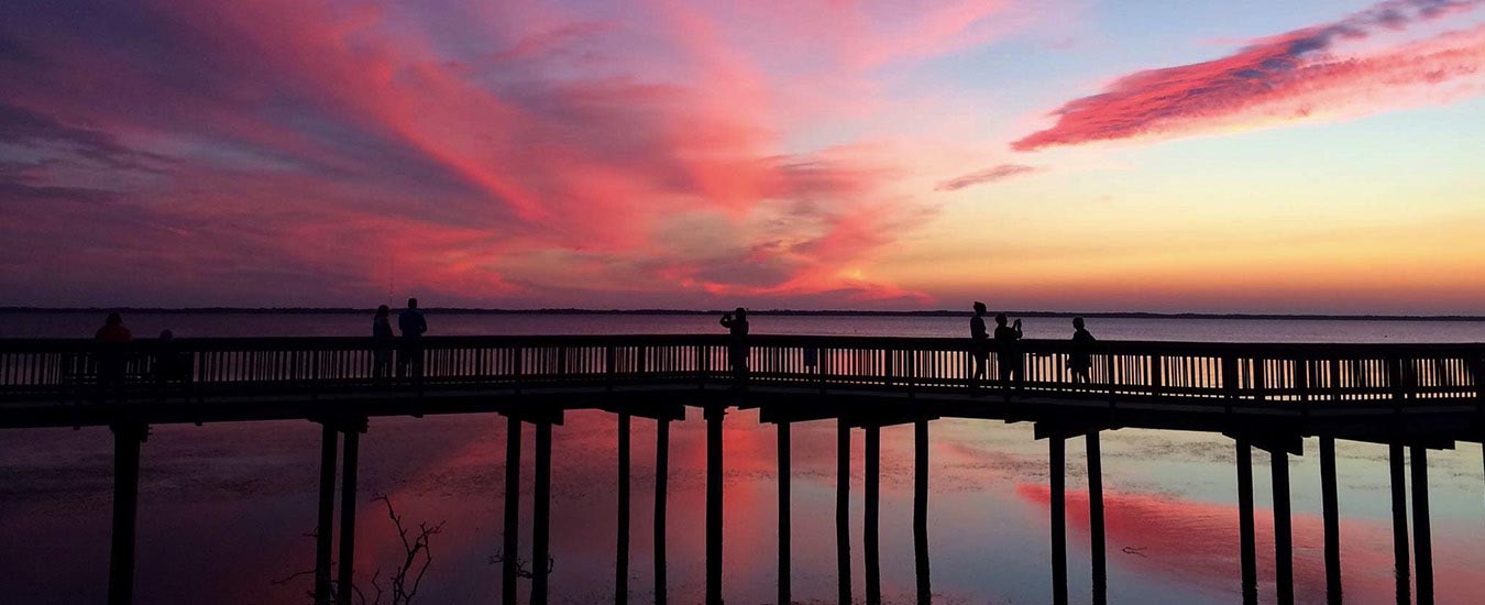 Duck, NC Boardwalk and Sunset